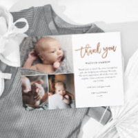 Simple Script 3 Photo Collage Baby Thank