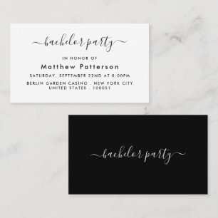 Simple Script - Bachelor Party Invitation