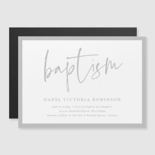 Simple Script Baptism & Christening Invitation