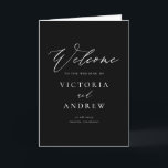 Simple Script Black Formal Wedding Program<br><div class="desc">Make your wedding ceremony even more memorable with our customizable wedding program booklet, featuring simple typography and elegant calligraphy. Designed to showcase the details of your special day, this booklet can be personalized with your ceremony schedule, wedding party, and other important information. The clean, modern typography paired with the timeless...</div>
