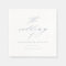 Simple Script Blue Wedding Napkins