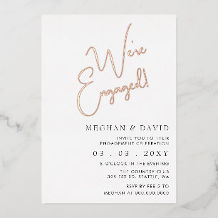 Simple Script Calligraphy Engagement Party