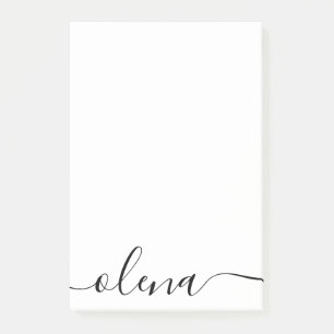 Simple  Script Calligraphy Personalized Name  Post-it Notes