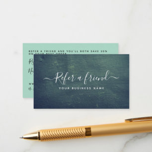 Simple Script Chalkboard - Referral Card