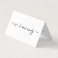 Simple Script Change of Address Card
