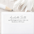 Simple Script Classic Elegant Return Address