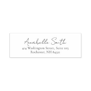 Simple Script Classic Elegant Return Address Self-inking Stamp