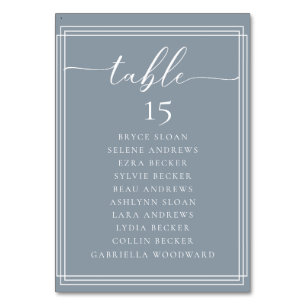 Simple Script Classic Wedding Table Number