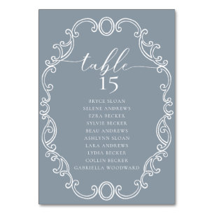 Simple Script Classic Wedding Table Number