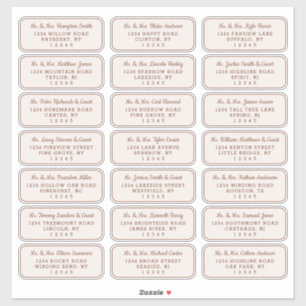 Simple Script Copper & Beige Guest Address Labels