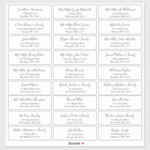 Simple Script Customizable Wedding Guest Address