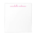Simple Script Cute Pink Personalized Stationery