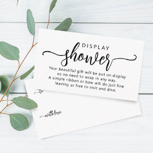 Simple Script Display Shower Enclosure Card