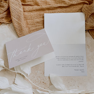 Simple Script Elegant Personalized Thank You Card