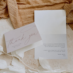 Simple Script Elegant Personalized Thank You Card