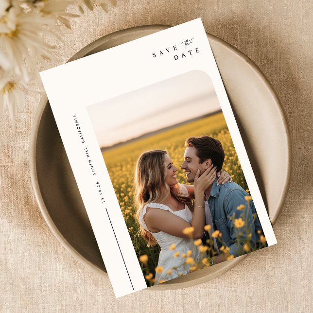 Simple Script Elegant Wedding Photo Save The Date (Creator Uploaded)