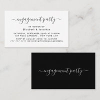 Simple Script - Engagement Party Ticket Invitation