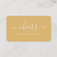 Simple Script Free Drinks Ticket - Gold & White