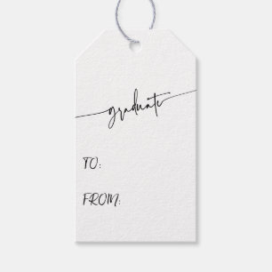Simple SCRIPT Graduate Gift Tags