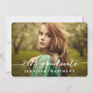 Simple Script Graduation Party Invitation