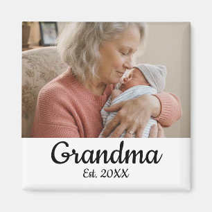Simple Script Grandma Est. Year Magnet
