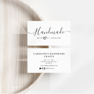 simple script Handmade business Card
