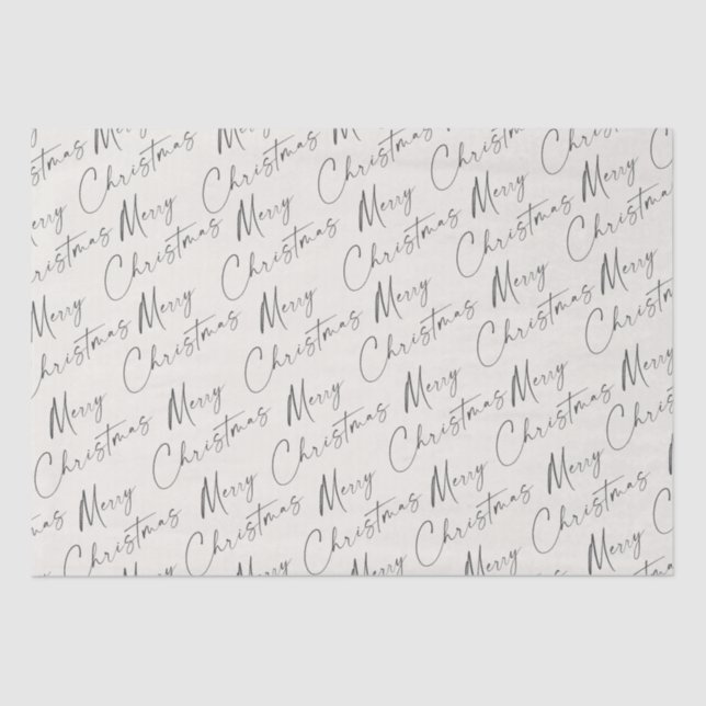 Simple Script Handwritten Merry Christmas Tissue Paper (Front)