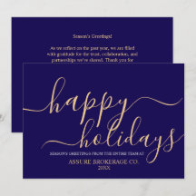 Simple Script Happy Holidays Business Corporate