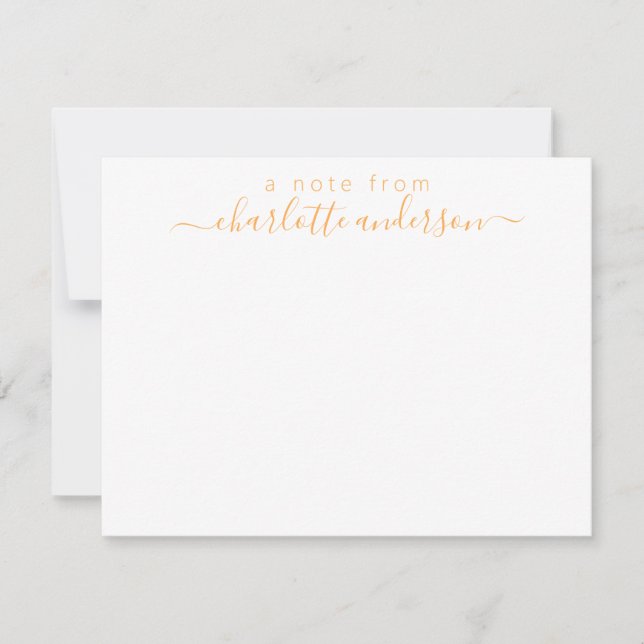 Simple Script Lettering in Yellow Personalized Card (Front)