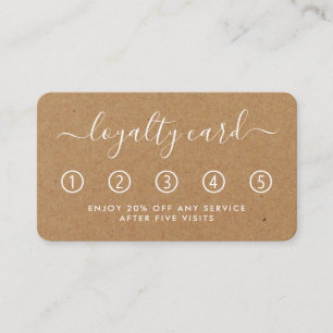 Simple Script Loyalty Card - Rustic Kraft