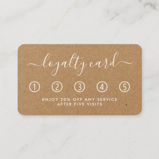 Simple Script Loyalty Card - Rustic Kraft
