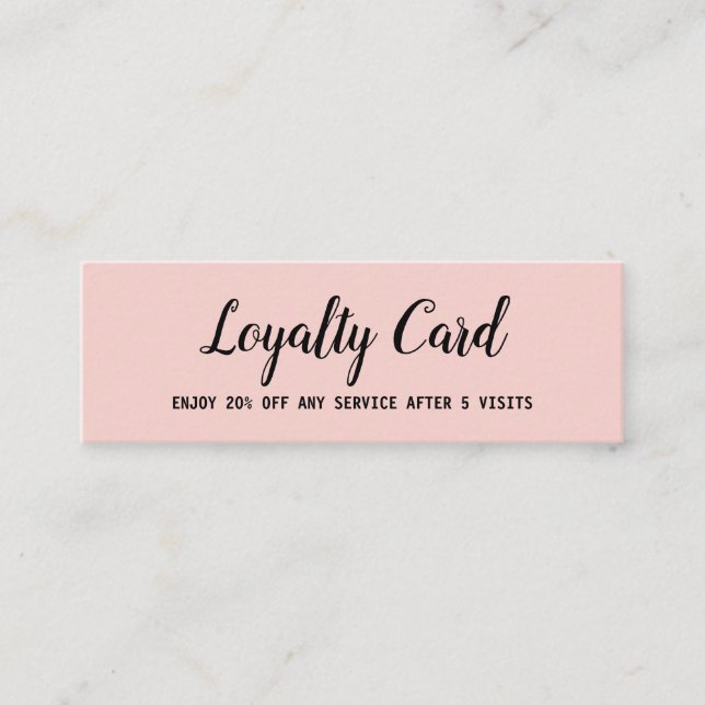 simple script minimal add your text  loyalty card (Front)