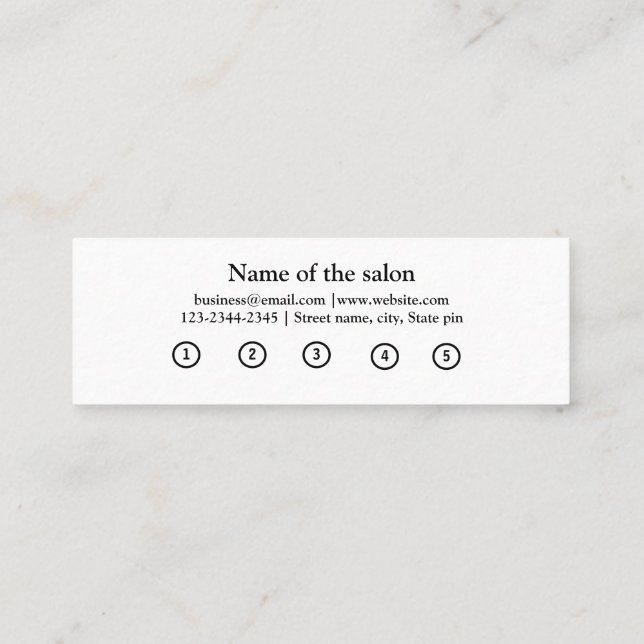 simple script minimal add your text  loyalty card (Back)