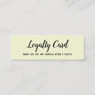 simple script minimal add your text loyalty card