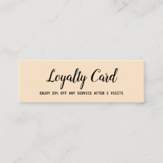 simple script minimal add your text loyalty card
