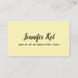 simple script minimal add your text  loyalty card