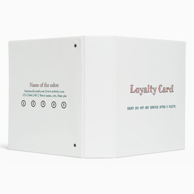 simple script minimal add your text  loyalty card binder (Background)