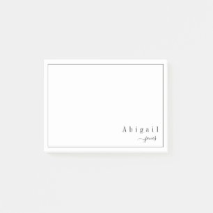 Simple Script Modern personalized Stationery Post-it Notes