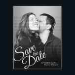 Simple Script Modern Save the Date Photo Postcard<br><div class="desc">Customize this stylish lovely light modern save the date photo postcard designed with white script fonts and a wording "We're getting married! And would love for you to save the date (date here) to be able to share in our special day! Formal invitation to follow." You can also change this...</div>