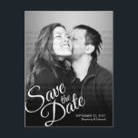 Simple Script Modern Save the Date Photo Postcard<br><div class="desc">Customize this stylish lovely light modern save the date photo postcard designed with white script fonts and a wording "We're getting married! And would love for you to save the date (date here) to be able to share in our special day! Formal invitation to follow." You can also change this...</div>