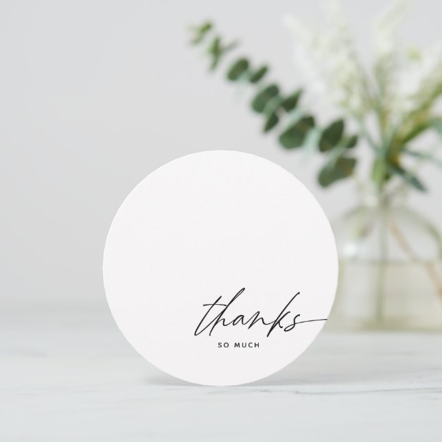 Simple script moderne noir blanc Merci (Debout devant)