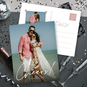 Simple Script moderne Photo carte postale