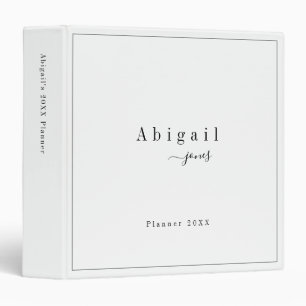 Simple Script Name Modern personalized Binder
