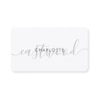 Simple Script Name Monogram Calling Card