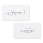 Simple Script Name Monogram Calling Card