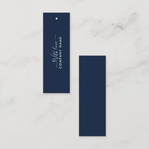 Simple Script - Navy Blue & White Gift Tags