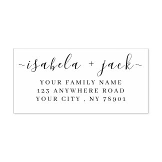 Simple Script Personalized Self-inking Stamp