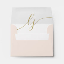Simple Script Personalized Stationery Blush Gold