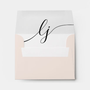 Simple Script Personalized Stationery Blush Pink Envelope