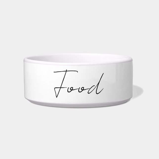 Simple script pet feed bowl (Front)